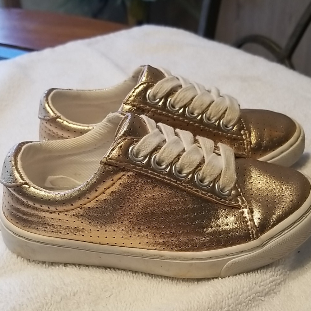 Janie and Jack Metallic Sneakers
